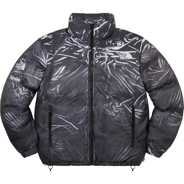 Supreme The North Face Trompe L’oeil Printed Nuptse Jacket - Black (front)