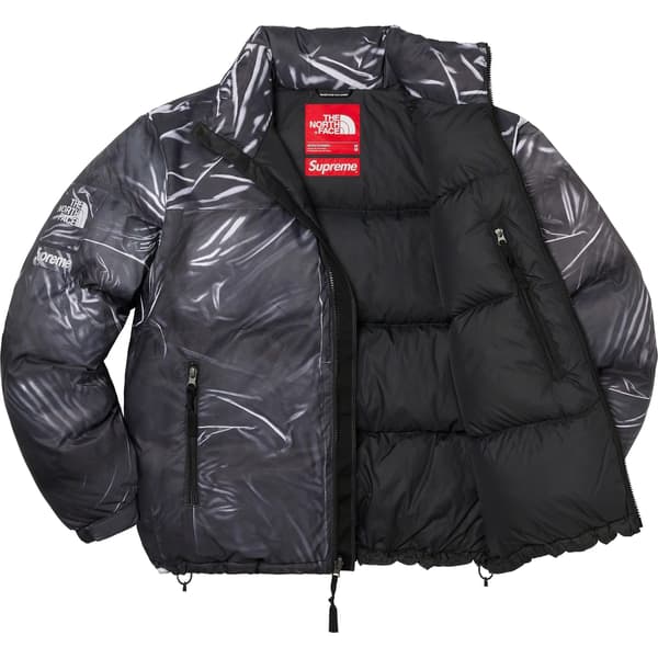 Supreme The North Face Trompe L’oeil Printed Nuptse Jacket - Black (front)