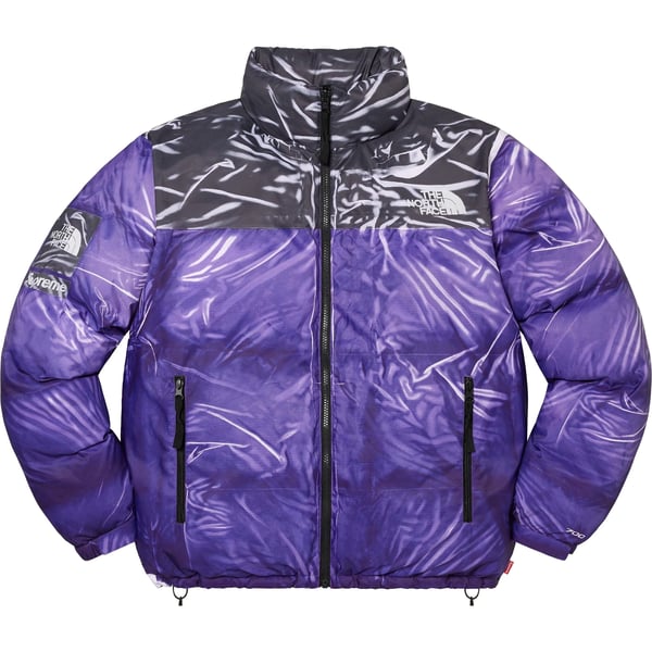Supreme The North Face Trompe L’oeil Printed Nuptse Jacket - Purple (front)