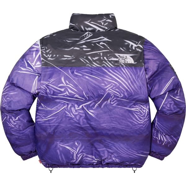Supreme The North Face Trompe L’oeil Printed Nuptse Jacket - Purple (front)