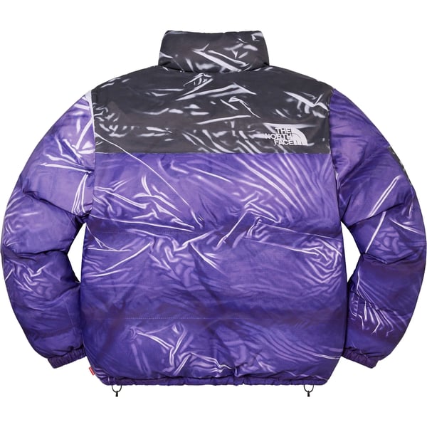 Supreme The North Face Trompe L’oeil Printed Nuptse Jacket - Purple (front)