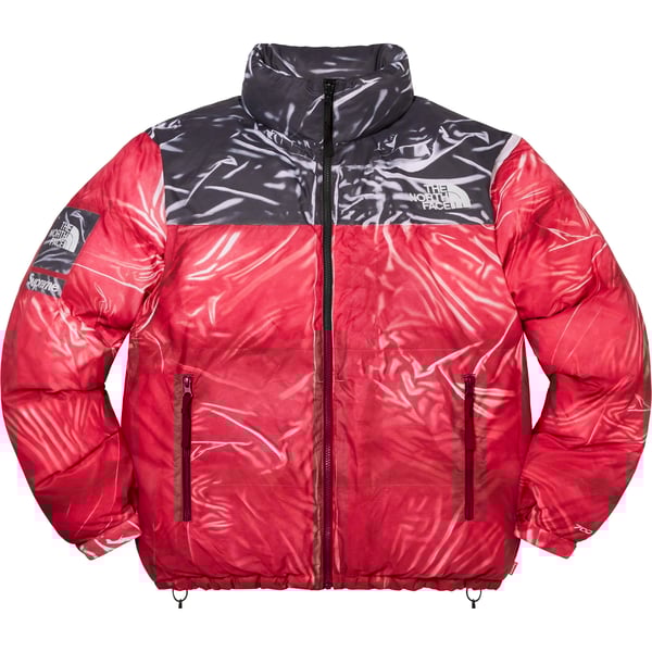 Supreme The North Face Trompe L’oeil Printed Nuptse Jacket - Red (front)