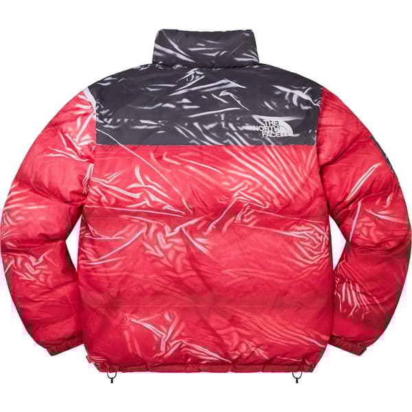 Supreme The North Face Trompe L’oeil Printed Nuptse Jacket - Red (front)