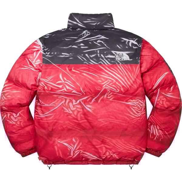 Supreme The North Face Trompe L’oeil Printed Nuptse Jacket - Red (front)