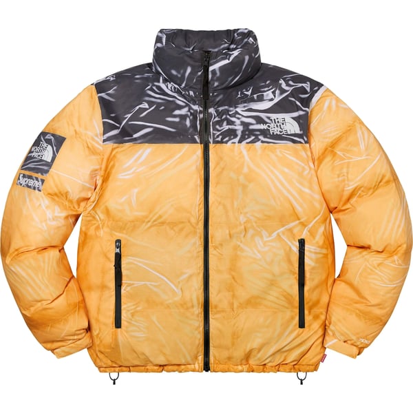 Supreme The North Face Trompe L’oeil Printed Nuptse Jacket - Yellow (front)