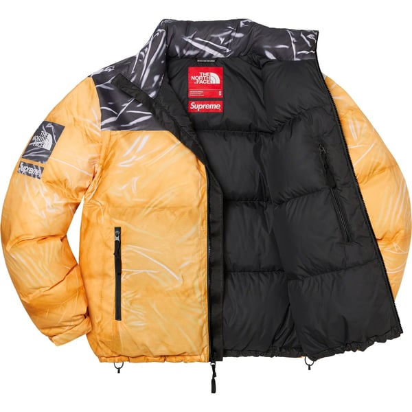 Supreme The North Face Trompe L’oeil Printed Nuptse Jacket - Yellow (front)