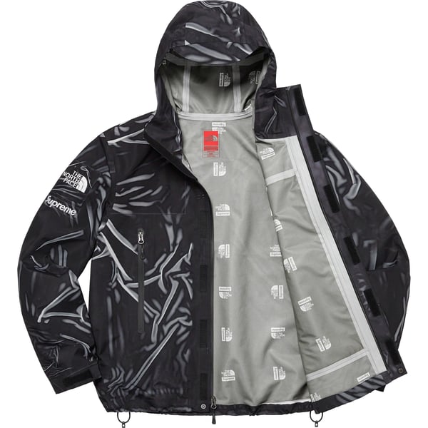 Supreme The North Face Trompe L’oeil Printed Taped Seam Shell Jacket - Black (front)