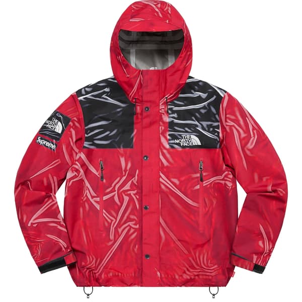 Supreme The North Face Trompe L’oeil Printed Taped Seam Shell Jacket - Red (front)