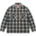 Supreme Thermal Lined Zip Up Flannel Shirt - Black (front)