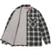 Supreme Thermal Lined Zip Up Flannel Shirt - Black (front)