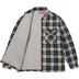 Supreme Thermal Lined Zip Up Flannel Shirt - Black (front)