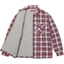 Supreme Thermal Lined Zip Up Flannel Shirt - Pink (front)
