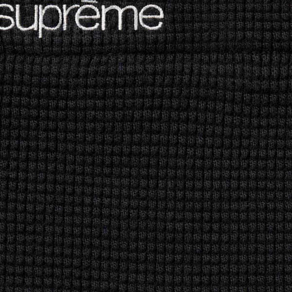 Supreme Thermal L/S Polo - Black (front)
