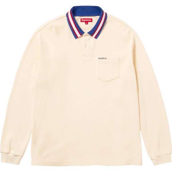 Supreme Thermal L/S Polo - Natural (front)
