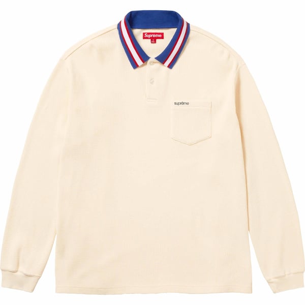 Supreme Thermal L/S Polo - Natural (front)