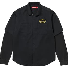 Supreme Thermal Sleeve Work Shirt Black