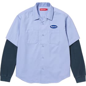 Supreme Thermal Sleeve Work Shirt Light Blue