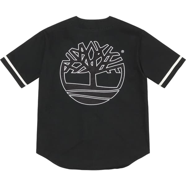 Supreme Timberland Baseball Jersey - Black (front)