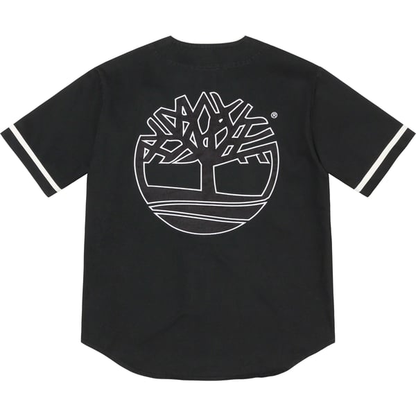 Supreme Timberland Baseball Jersey - Black (front)