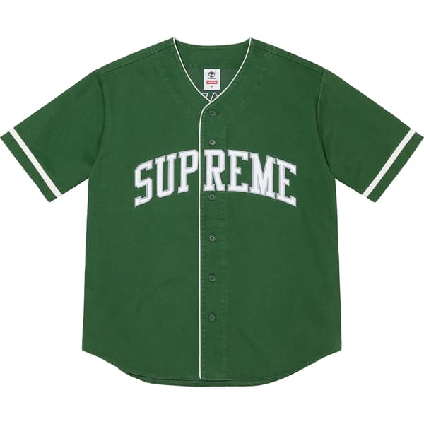 Supreme Timberland Baseball Jersey - Green (front)