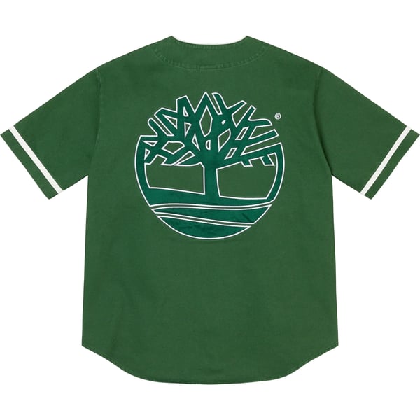 Supreme Timberland Baseball Jersey - Green (front)