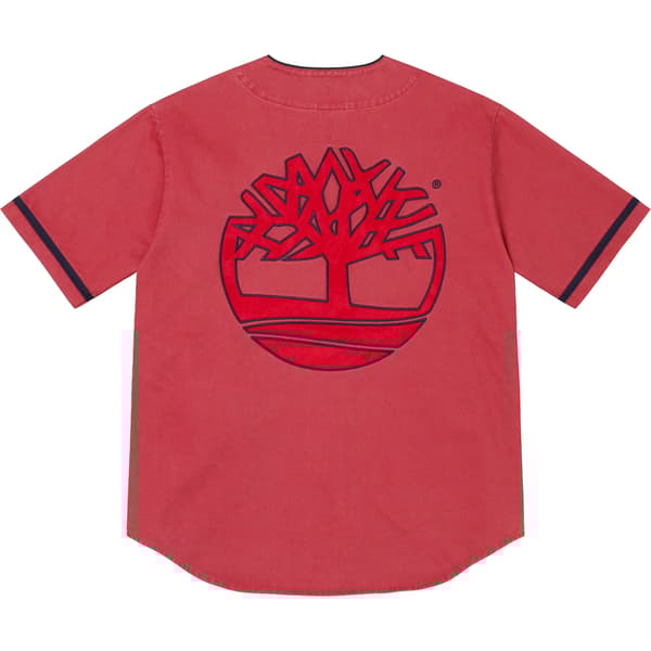 Supreme Timberland Baseball Jersey - Red (front)