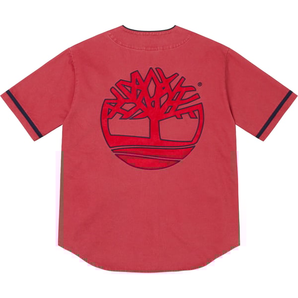 Supreme Timberland Baseball Jersey - Red (front)