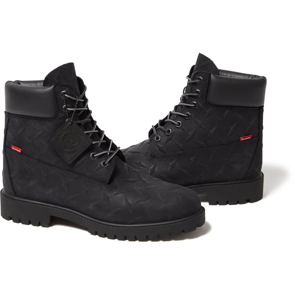 Supreme Timberland Diamond Plate 6" Premium Waterproof Boot - Black (front)