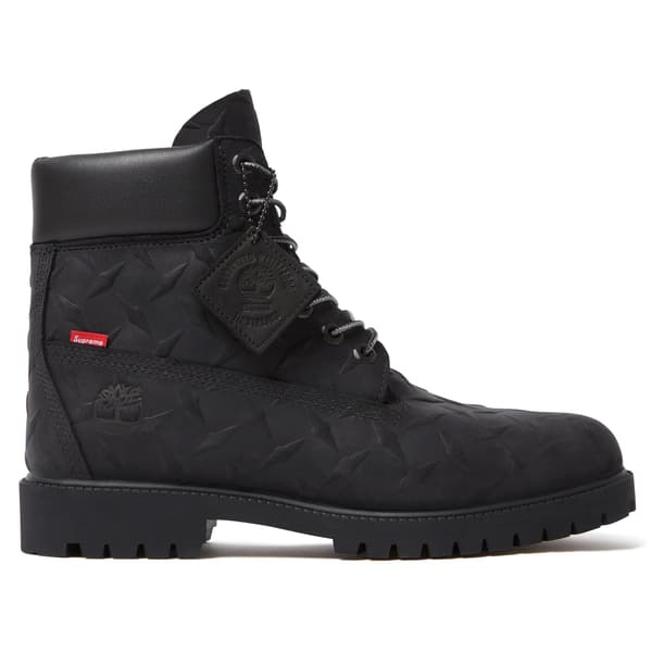 Supreme Timberland Diamond Plate 6" Premium Waterproof Boot - Black (front)