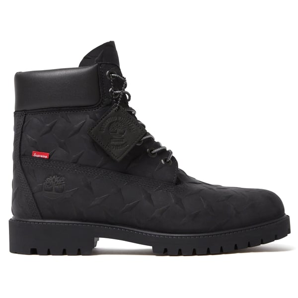 Supreme Timberland Diamond Plate 6" Premium Waterproof Boot - Black (front)