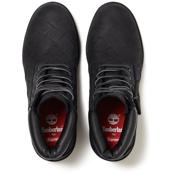 Supreme Timberland Diamond Plate 6" Premium Waterproof Boot - Black (front)