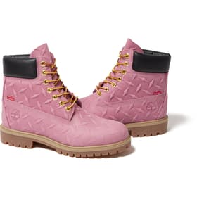 Supreme Timberland Diamond Plate 6&#34; Premium Waterproof Boot Pink