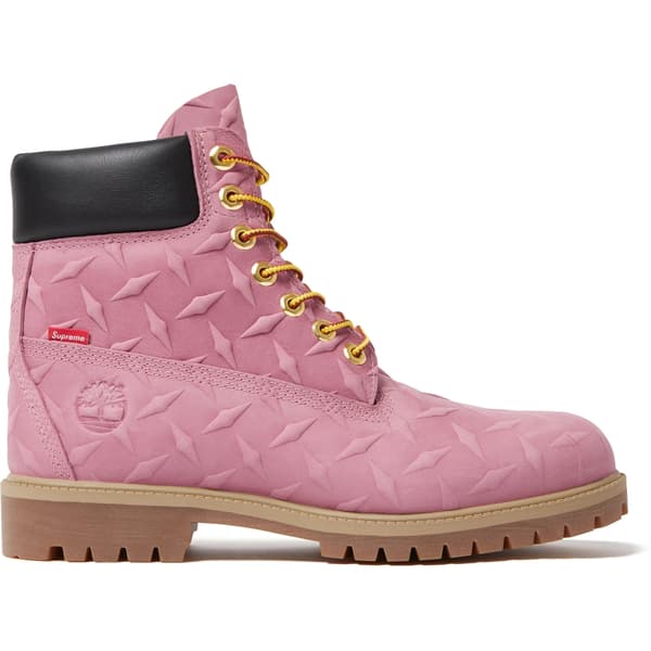 Supreme Timberland Diamond Plate 6" Premium Waterproof Boot - Pink (front)