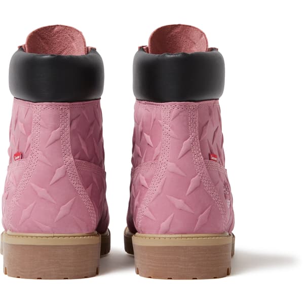Supreme Timberland Diamond Plate 6" Premium Waterproof Boot - Pink (front)
