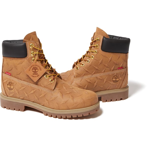 Supreme Timberland Diamond Plate 6" Premium Waterproof Boot - Wheat (front)