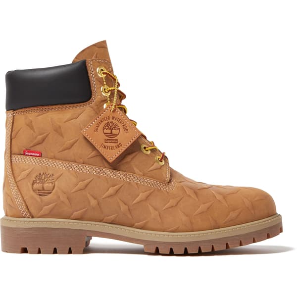 Supreme Timberland Diamond Plate 6" Premium Waterproof Boot - Wheat (front)