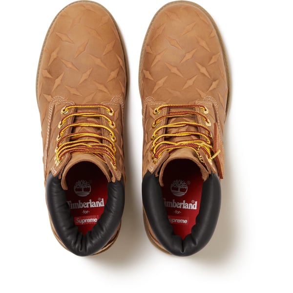 Supreme Timberland Diamond Plate 6" Premium Waterproof Boot - Wheat (front)