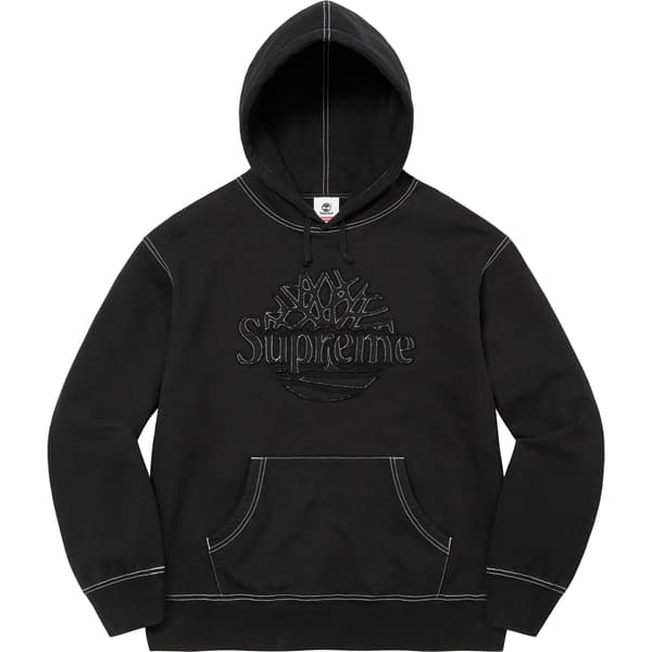 Supreme Timberland Hooded Sweatshirt - Black (front)