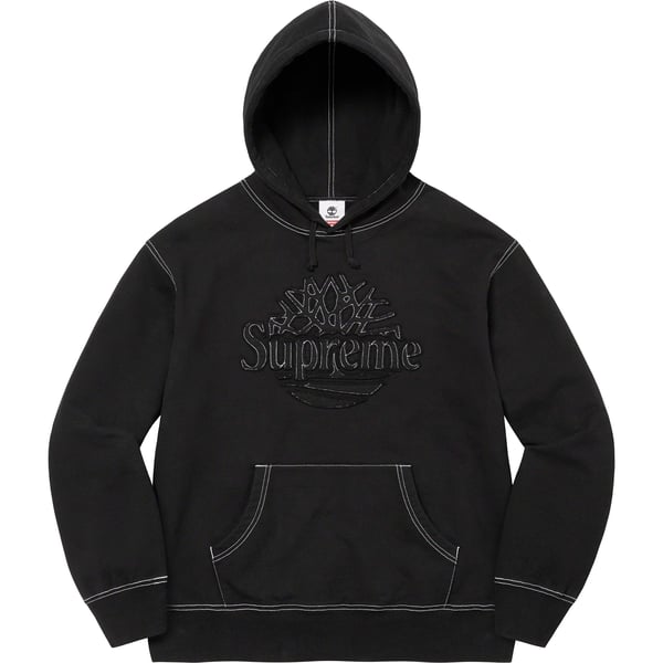 Supreme Timberland Hooded Sweatshirt - Black (front)