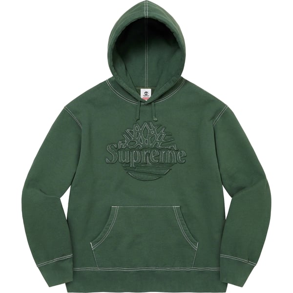 Supreme Timberland Hooded Sweatshirt - Dark Green (front)