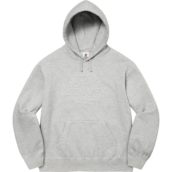 Supreme Timberland Hooded Sweatshirt - Heather Grey (front)