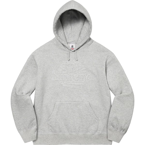Supreme Timberland Hooded Sweatshirt - Heather Grey (front)