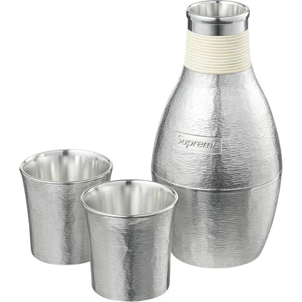 Supreme Tin Sake Set - Silver (front)