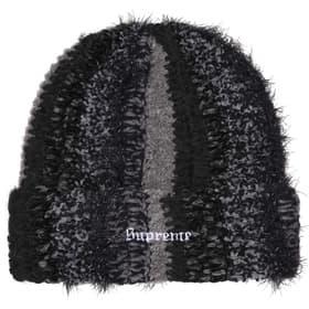Supreme Tinsel Stripe Beanie Black