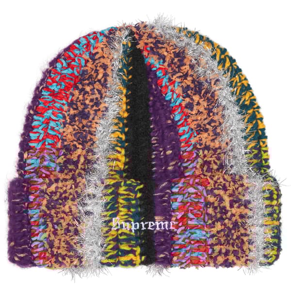 Supreme Tinsel Stripe Beanie - Multicolor (front)