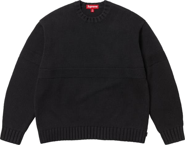 Supreme Tonal Appliqué Sweater - Black (front)