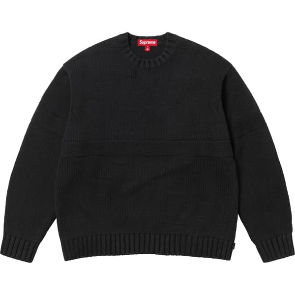 Supreme Tonal Appliqué Sweater - Black (front)