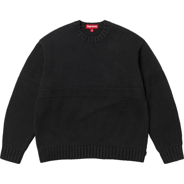 Supreme Tonal Appliqué Sweater - Black (front)
