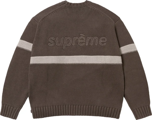 Supreme Tonal Appliqué Sweater - Brown (front)