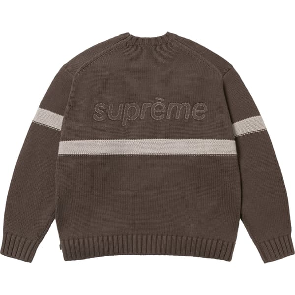 Supreme Tonal Appliqué Sweater - Brown (front)